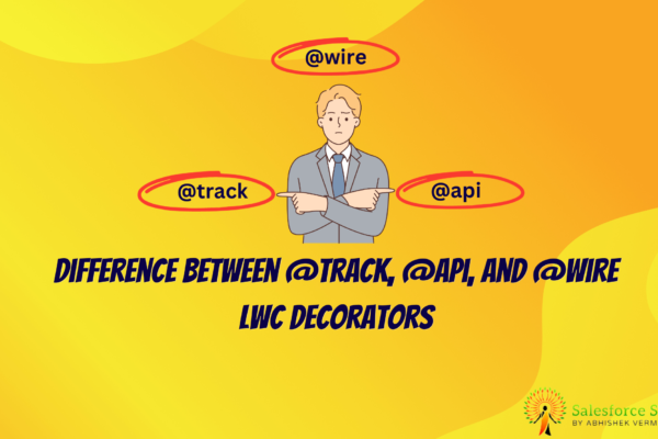 Difference between @track, @api, and @wire LWC decorators Salesforce Shastras