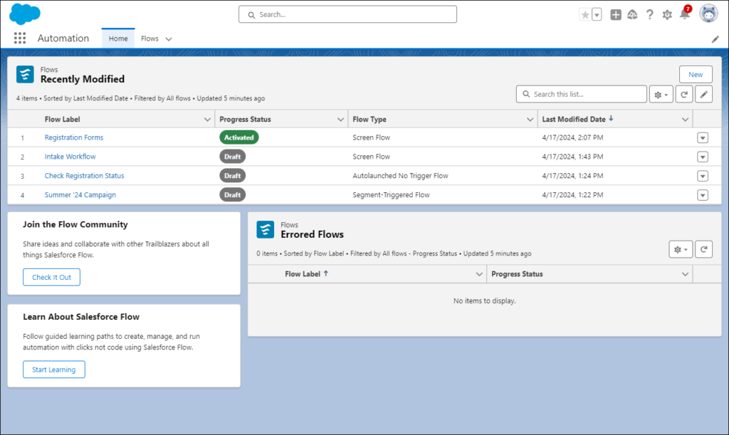 Automation Lightning App